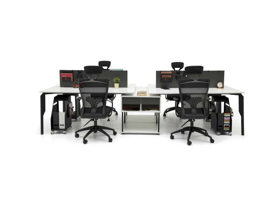 Bürocan Ofis Efor Dörtlü workstation