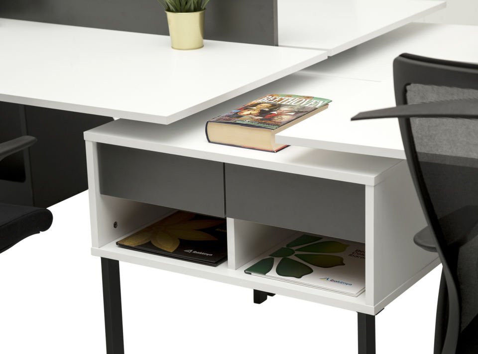 Bürocan Ofis Efor Dörtlü workstation