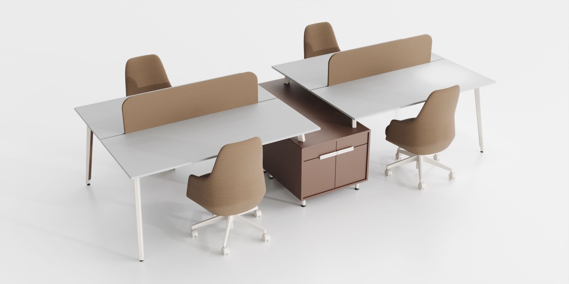 Bürocan Ofis Mango Dörtlü Workstation