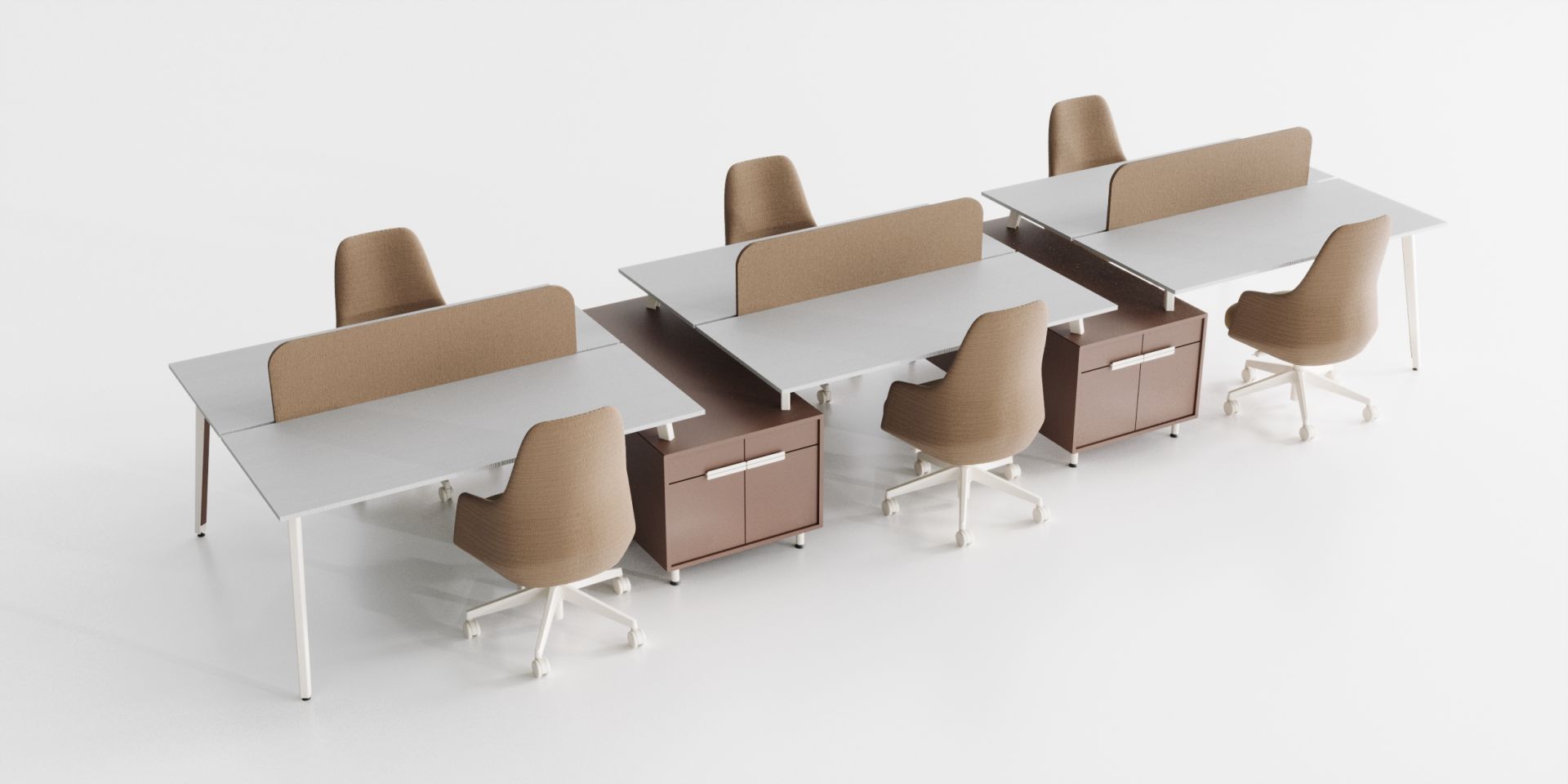 Bürocan Ofis Mango 6’lı Workstation
